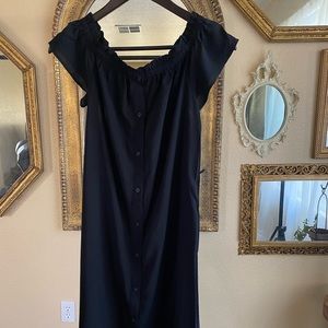 Black Loft Off-the-Shoulder Dress!